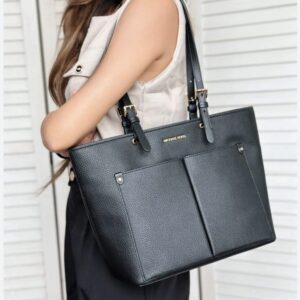 Bolso tote Michael Kors Jet Set Travel DBL Pocket en color negro